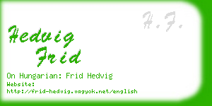 hedvig frid business card